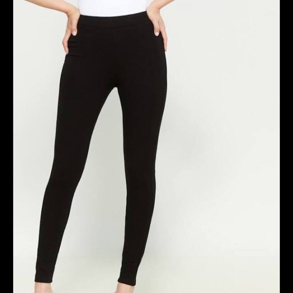 Philosophy Black Pima Cotton Stretch Pull-On Leggings Women's Size XS